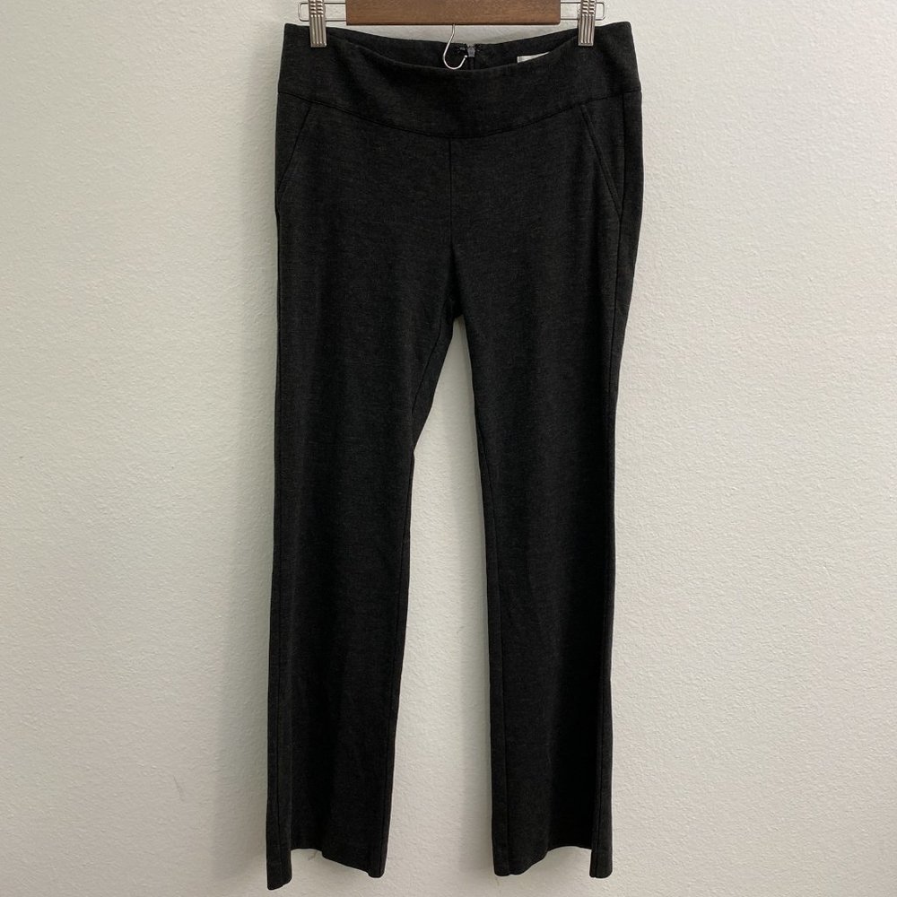 Cabi Black Knit Rave 542R Flare Leg Pants 6 Yoga Athleisure